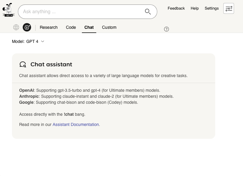 Kagi Assistant - Chat